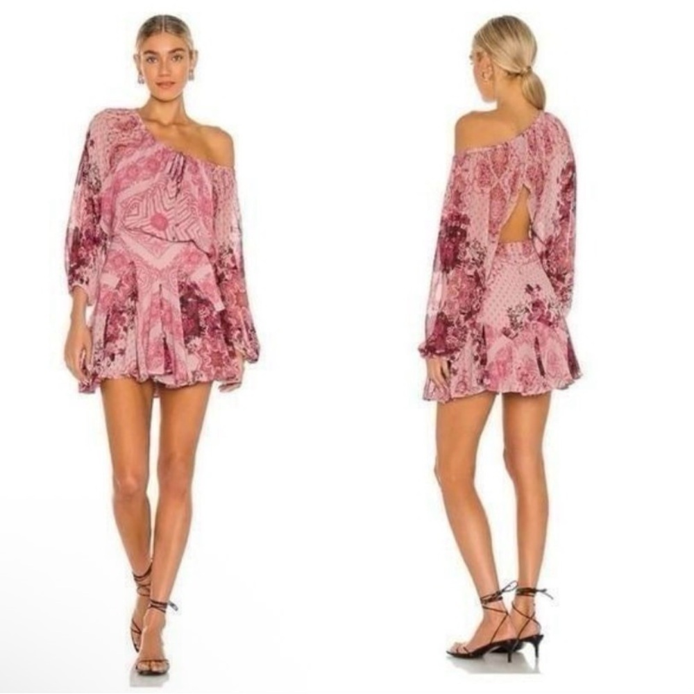 Free people floral boho bohemian mini dress, size Xs
